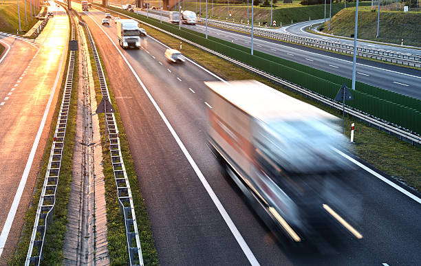 istock Four lane controlled-access highway in Poland 599780182