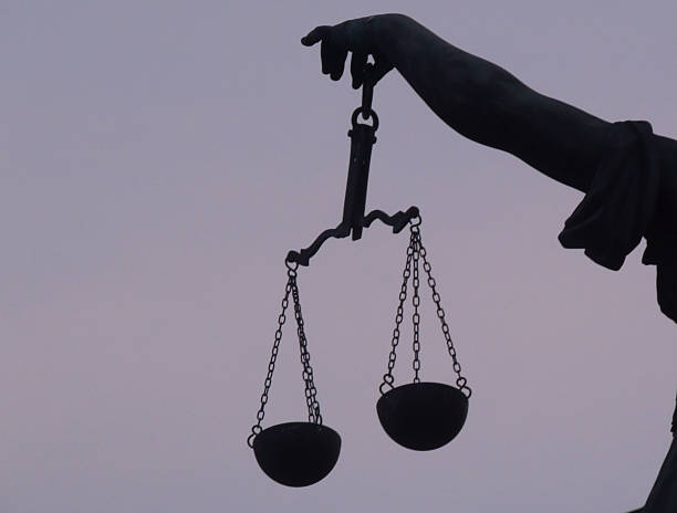 istock Lady Justice Holding  Big Weight Scale In Frankfurt 599782344