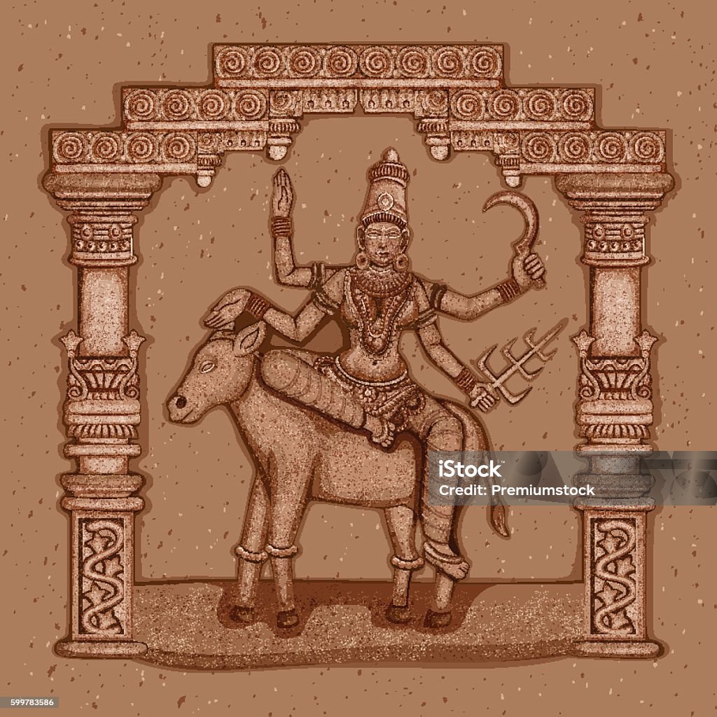 Vintage Statue Of Indian Goddess Kaal Ratri Sculpture Stock ...