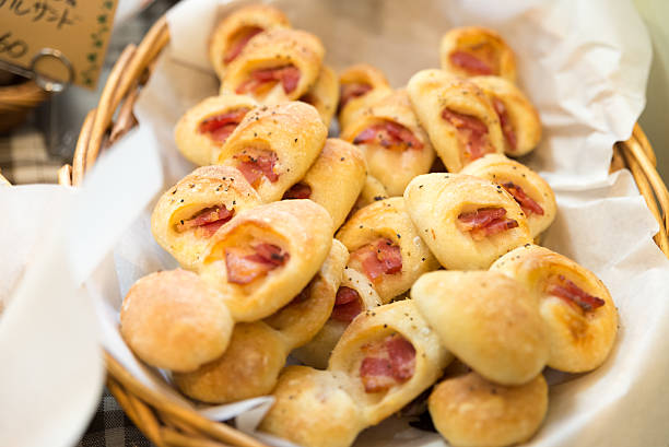 Japanese bread baked in the Japanese bakery