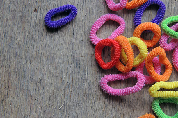 istock Colored rubber bands for hair braiding 599788184