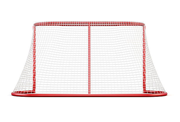 istock Football goal back view isolated on white background. 3d renderi 599790666