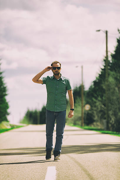 istock Attractive man on the road. 599791650