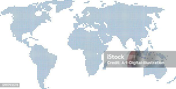 World Map Stock Illustration - Download Image Now - Spotted, World Map, Vector