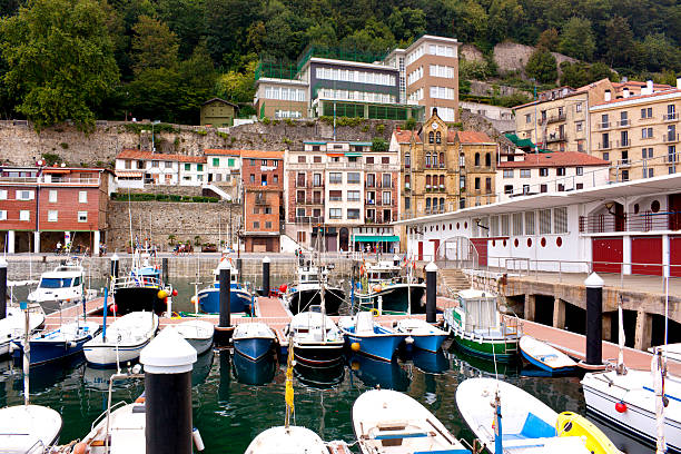 Old Town and Marina in San Sebastian