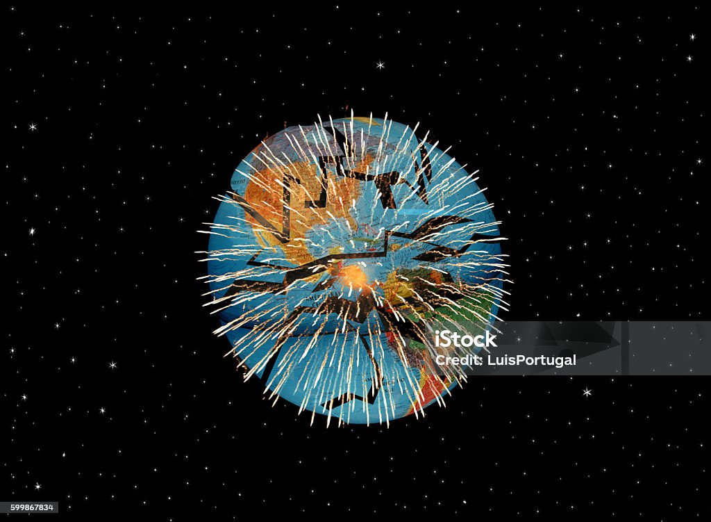 Places Exploding World Exploding Stock Photo - Download Image Now - Globe - Navigational ...