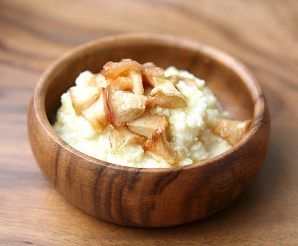 istock Millet porridge with baked apples 599869688