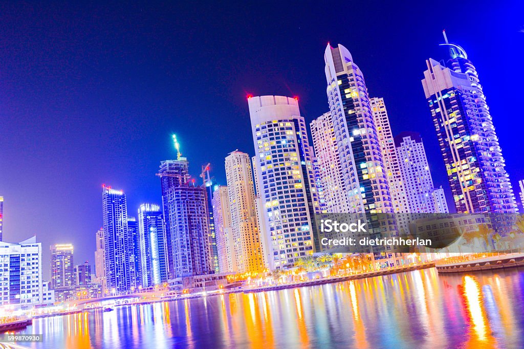 Dubai Marina, United Arabe Dubai Marina Building - Activity Stock Photo