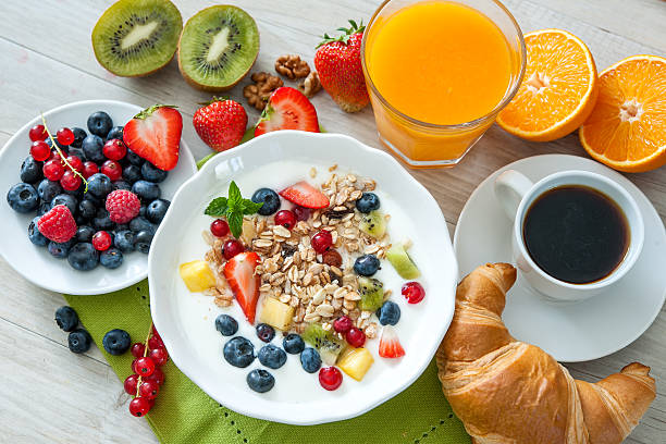 istock Yogurt with muesli and fresh fruits 599876026