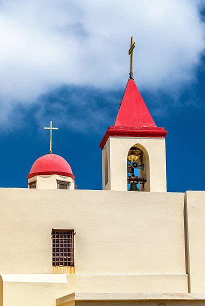 Church in Paphos in a sunny day with blue skies and trees