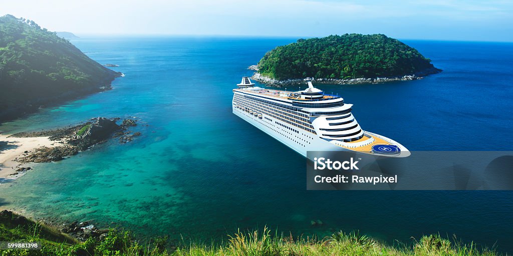 3d Cruise Ship Vacation Holiday Summer Illustration Concept Cruise Ship Stock Photo