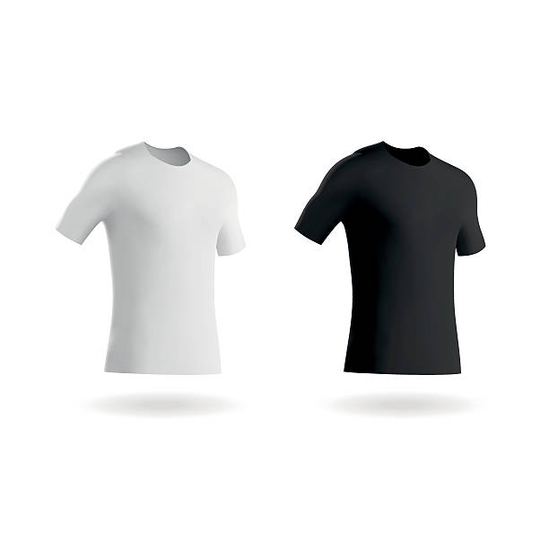 illustrazioni stock, clip art, cartoni animati e icone di tendenza di camicie da calcio vuote / camicie da calcio / t-shirt aderenti t-shirt - t shirt shirt white men