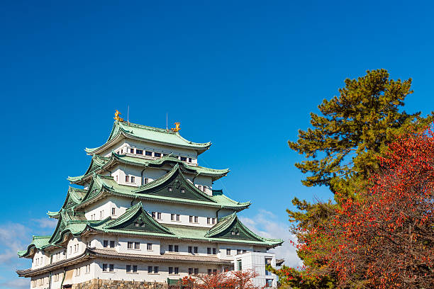 Nagoya, Japan - December 20, 2015: Nagoya Castle main tower during autumn season. The original castle dates from 1610.