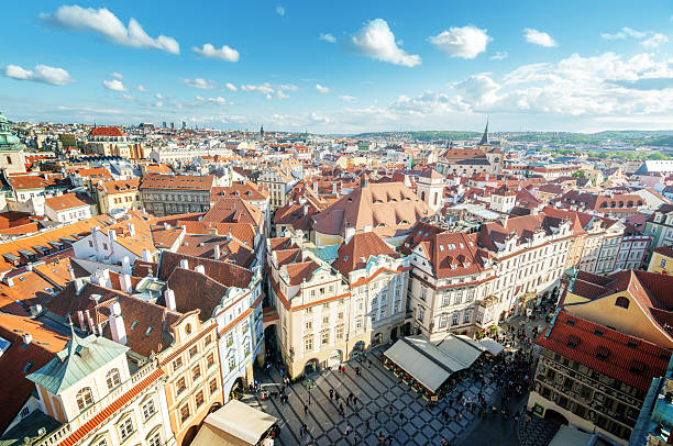istock view from town hall tower, old town square, Prague 599886330