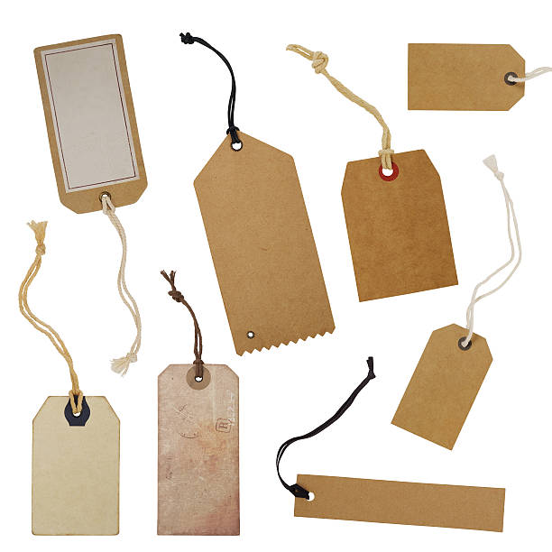 Tag collection Price tag collection isolated on white old luggage tag stock pictures, royalty-free photos & images
