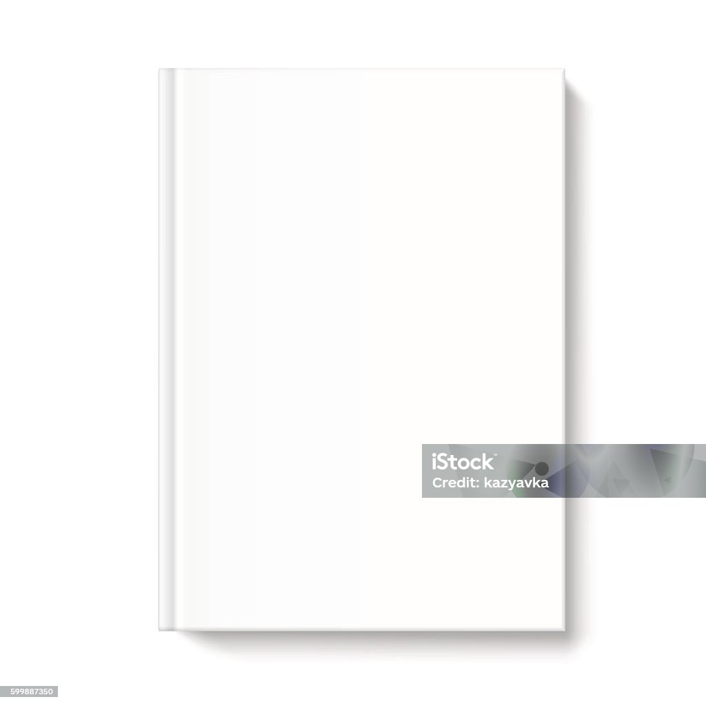 Blank book cover template on white background Mock up book cover on white background. Vector template for your design. Book stock vector