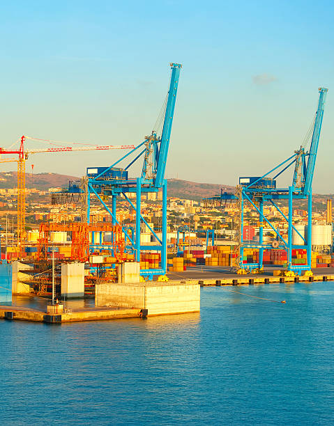 istock Commercial port, Italy 599889334