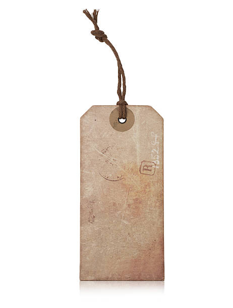 Vintage label Vintage label isolated on white old luggage tag stock pictures, royalty-free photos & images