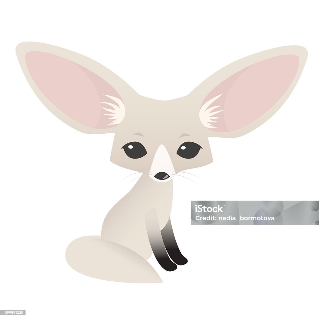 Small Cute Fennec With Big Ears Stock Illustration - Download Image Now -  Fennec Fox, Africa, Animal - iStock