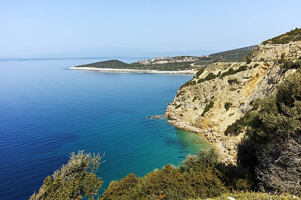 istock Seascape with blue waters in Thassos island, Greece 599892238