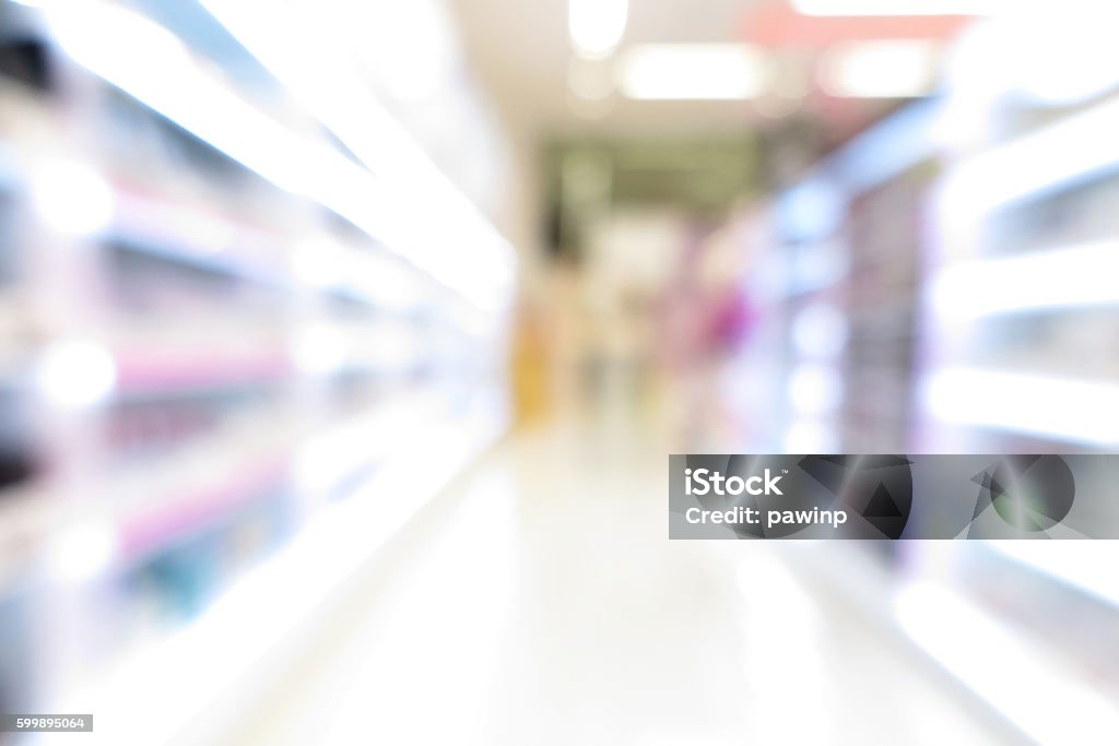 Pharmacy store, drug store, healthcare shop, supermarket modern Drug store with blur background Backgrounds Stock Photo