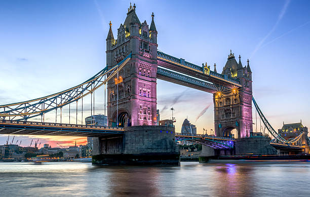 istock Illuminated Tower Bridge in London 599895222