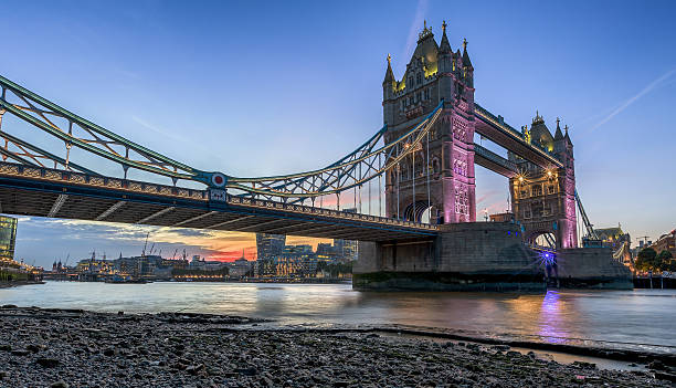 istock The Tower Bridge in London at sunset, seen from below 599895412
