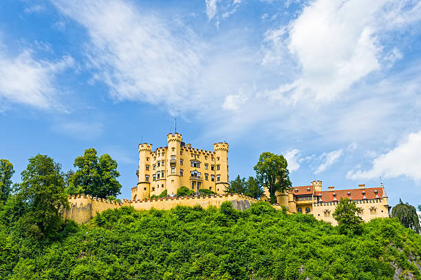 замок хоэншвангау - hohenschwangau castle стоковые фото и изображения