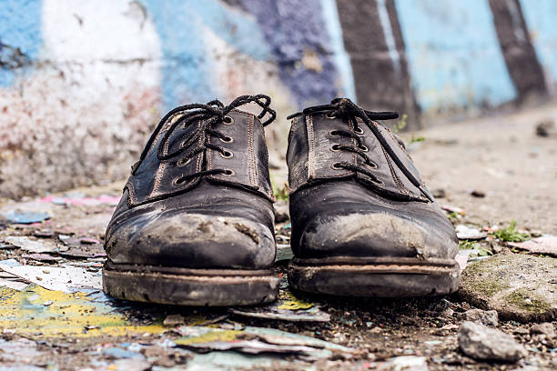 istock Homeless man shoes 599895850
