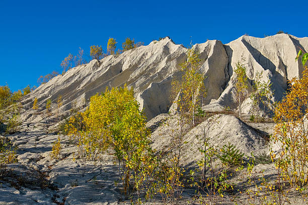 Sand hill of abandoned quarry. Rummu, Estonia, EU