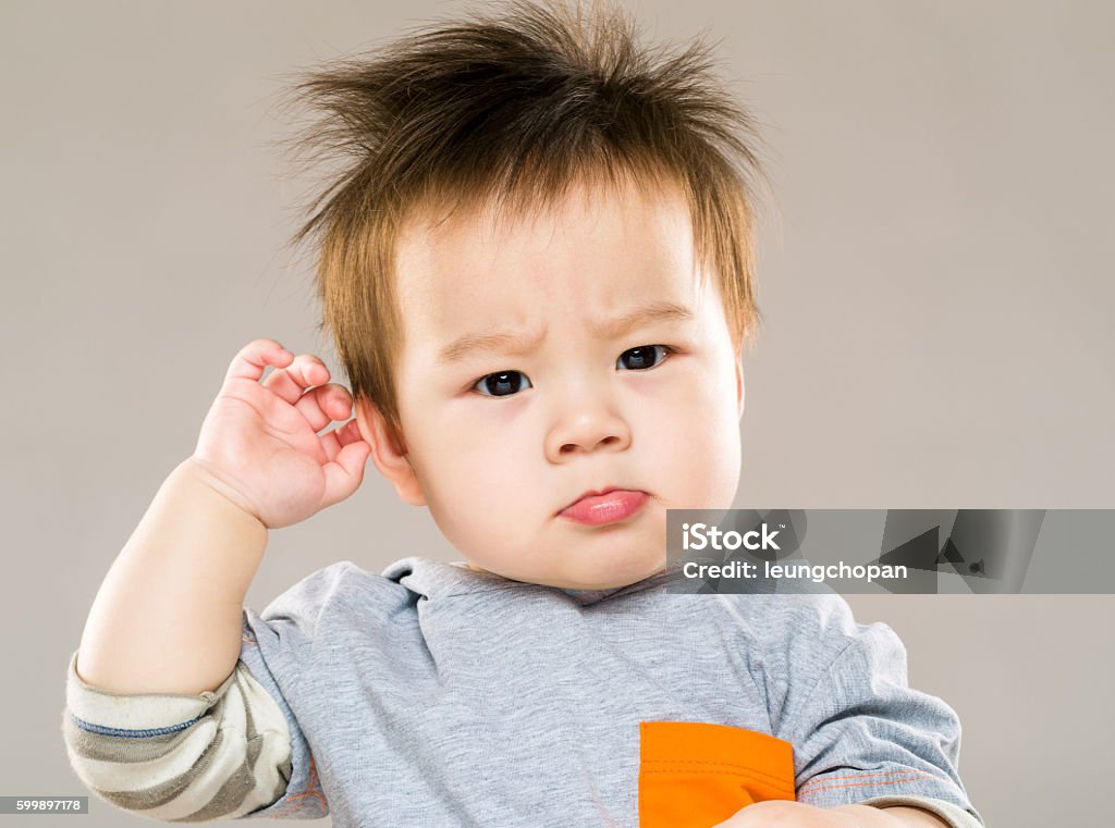 Portrait of Chinese boy 12-17 Months Stock Photo