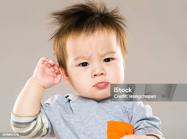 Portrait Of Chinese Boy Stock Photo - Download Image Now - 12-17 Months, Asian and Indian Ethnicities, Babies Only