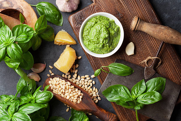 istock Pesto sauce ingredients 599899592