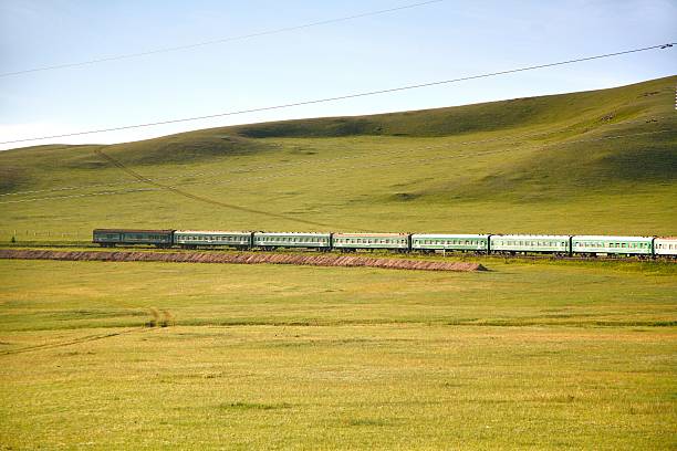 Trans-Siberian Railway from beijing china to ulaanbaatar mongolia stock photo