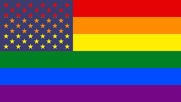 istock Alternative LGBT Flag Combined with USA Flag 599906040