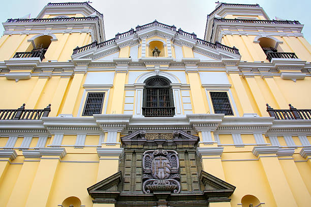 istock Facade of Saint Peter Church in Lima, Peru 599906836