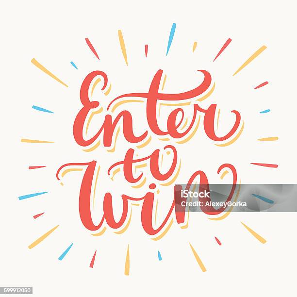 Enter To Win Banner Stock Illustration - Download Image Now - Winning, Raffle, Competition