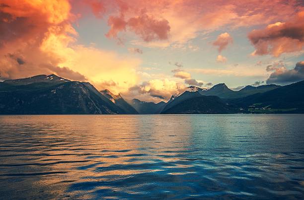 istock Norway Fjords Sunset Scenery 599921360