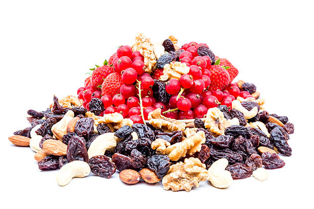 istock Red currant and strauberry and nuts 599951738