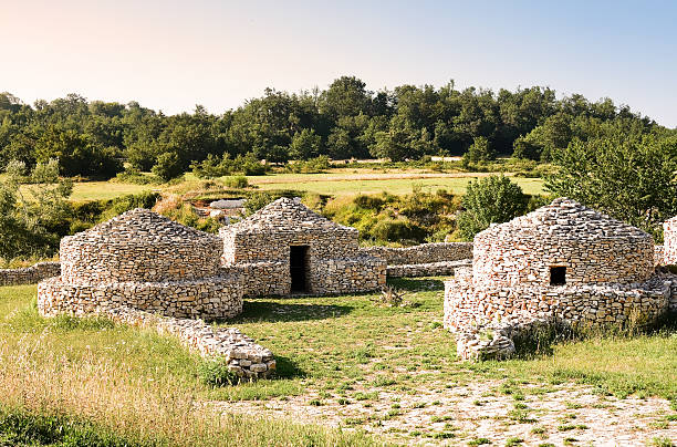 reconstruction village Paleolithic in Abruzzo (Italy)