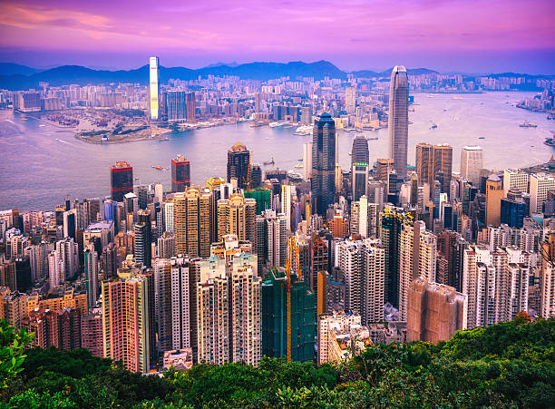 istock Hong Kong skyline at Twilight 599954604