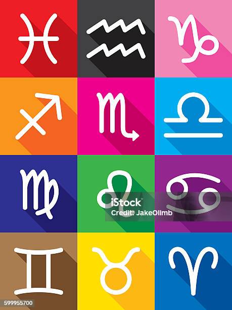 Horoscope Icon Set Stock Illustration - Download Image Now - Astrology Sign, Astrology, Sign