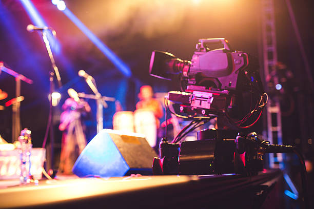 istock Professional video camera on the slider 599955740