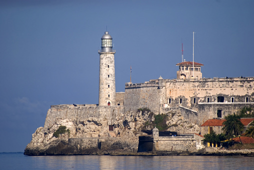 Havana, Cuba - January 21, 2014: Tres Santos Reyes Magnos del Morro Fort in Havana, Cuba