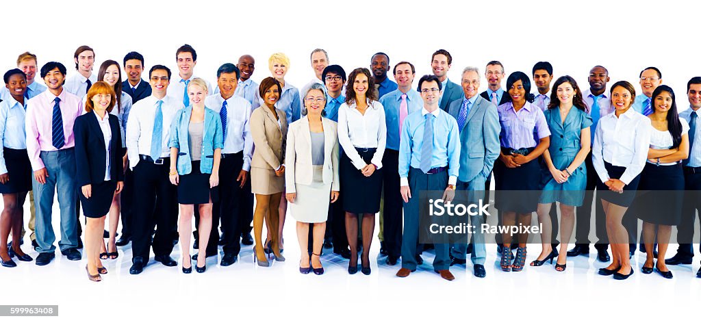 Cooperation Professional Partnership Teamwork Concept Large Group Of People Stock Photo