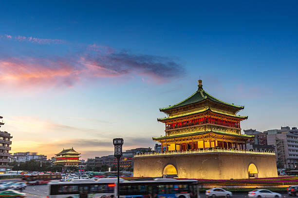 istock In the evening, Xi'an Urban Transport 599964018