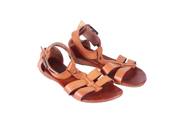 istock brown leather lady shoes isolated on white 599966534