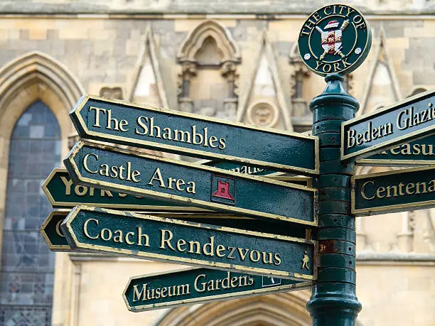 York Street sign taken near York Minster Cathedral