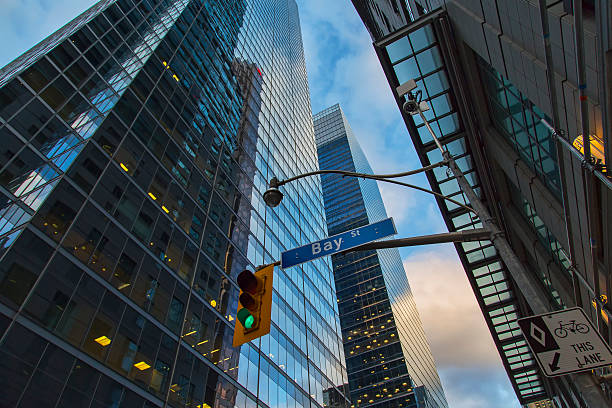 istock Financial district at dusk 599968862