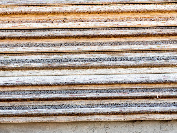 istock Surface of a piled plywood boards 599969820